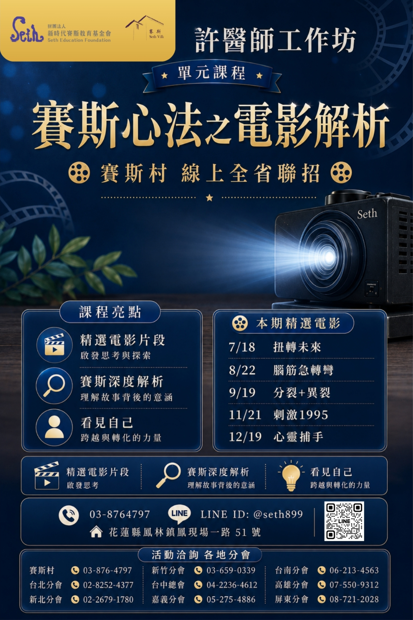 【許醫師工作坊｜賽斯心法之電影解析】